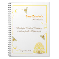 Bumble Bee  |  Words of Advice Baby Shower Notepad Notebook