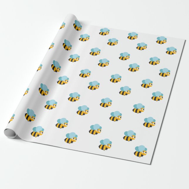 Bumble Bee Wrapping Paper (Unrolled)