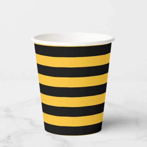 Bumble Bee Yellow and Black Bee Themed Paper Cups