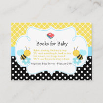 Bumble Bee Yellow and Black Books for Baby (Boy) Enclosure Card