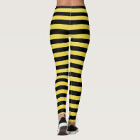 Bumble Bee Yellow and Black Striped Leggings