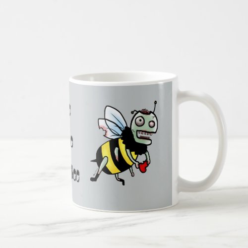 Bumble Bee zombie funny cartoon mug