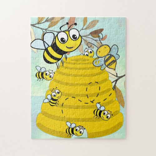 Bumble Bees and Hive Photo Puzzle