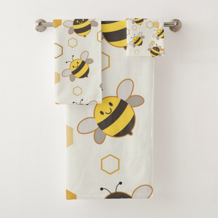 Bumble Bees and Bath Towel Set