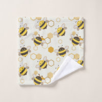 Custom Buzzing Bee Kitchen Towel - Poly Cotton w/ Name or Text