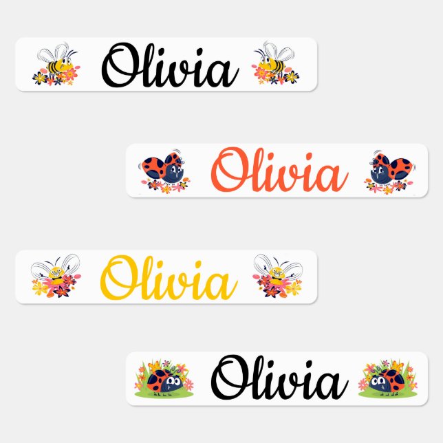 Bumble Bee's and Lady Bug's Labels (Group)