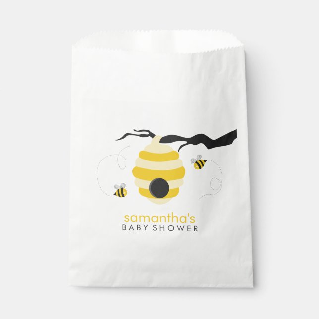 Bumble Bees Baby Shower Favor Bag (Front)