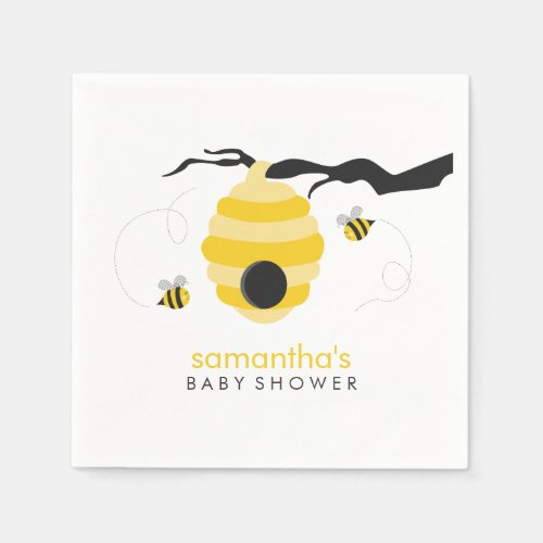 Bumble Bees Baby Shower Paper Napkins