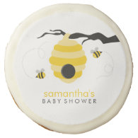 Bumble Bees Baby Shower Sugar Cookie