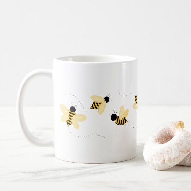 Bumble Bees Coffee Mug (With Donut)