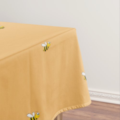 Bumble bees cute funny yellow orange tablecloth