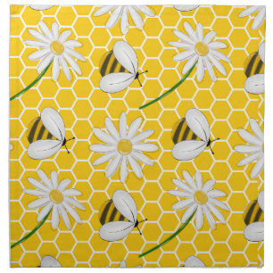 Bumble Bees, Honey Bees Design Set of 4 Cloth Napkin