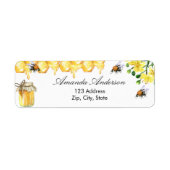 Bumble bees honey floral return address label (Front)
