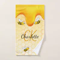 Honey Bees & Honeycomb Bath Towel Set, Zazzle