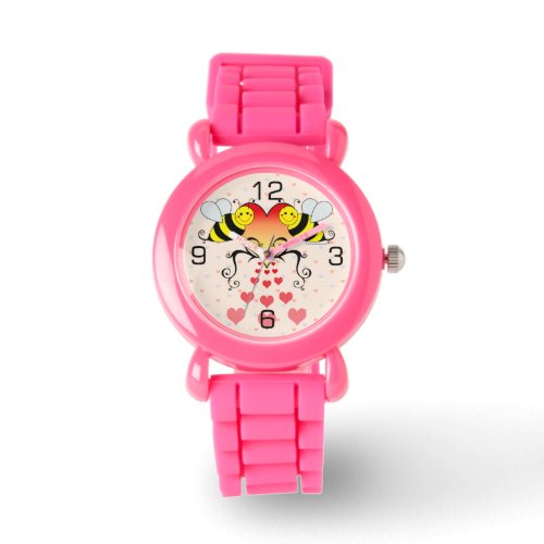 Bumble Bees Love Hearts Watch