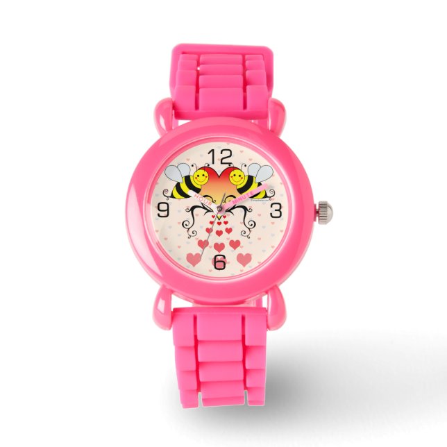 Bumble Bees Love Hearts Watch (Front)