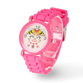 Bumble Bees Love Hearts Watch (Angle)