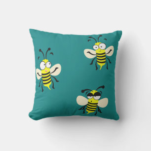 Bumble Bees Outdoor Pillow