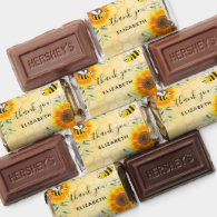 Bumble bees sunflowers name thank you hershey's miniatures