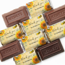 Bumble bees sunflowers name thank you hershey's miniatures