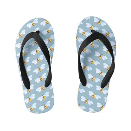 Bumble bees Watercolor art flip flops