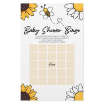Bumble Honey Bee Bingo Baby Shower Game Stationery