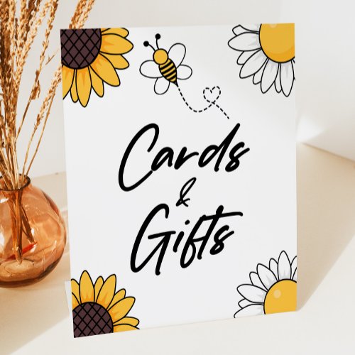 Bumble Honey Bee Cards and Gifts Table Party Sign