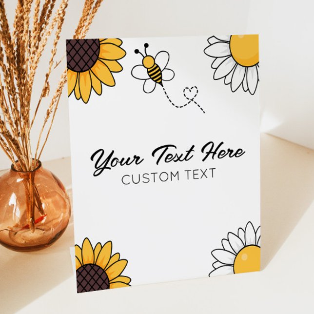 Bumble Honey Bee Custom Text Table Party Sign (Creator Uploaded)