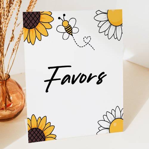 Bumble Honey Bee Favors Table Party Sign
