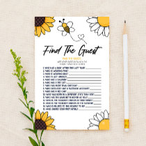 Bumble Honey Bee Find The Guest Baby Shower Game Stationery