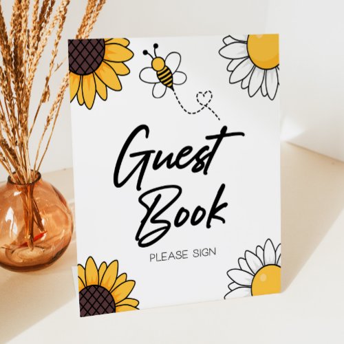 Bumble Honey Bee Guest Book Party Sign