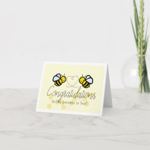 Bumble/Honey Bee Parents Congratulations Card