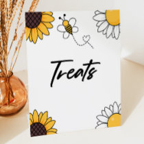 Bumble Honey Bee Sunflowers Treats Party Sign