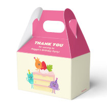 Bumble Nums Birthday Cake Thank You Favor Boxes