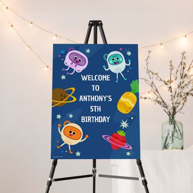 Bumble Nums Space Birthday Welcome Foam Board (In Situ (Stand))