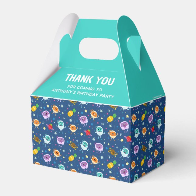 Bumble Nums Summer Birthday Thank You Favor Boxes (Front Side)