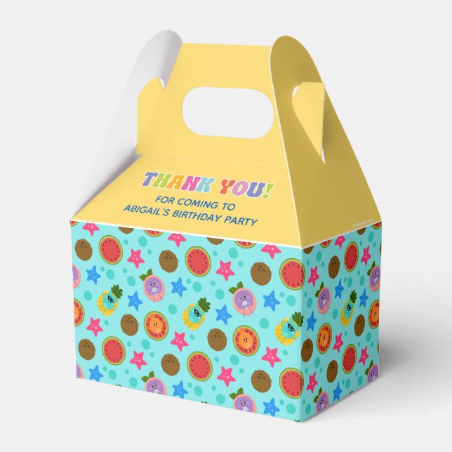 Bumble Nums Summer Birthday Thank You Favor Boxes (Front Side)