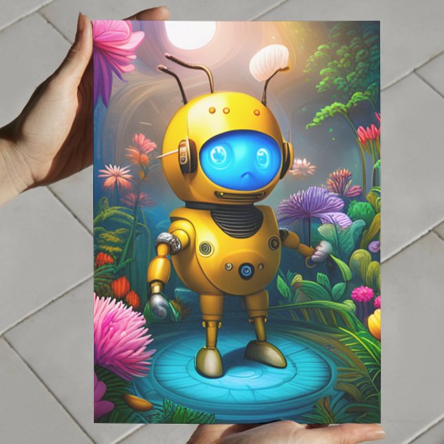 Bumble The Robot | Digital Art Poster (Print your own on cardstock with the digital download format!)