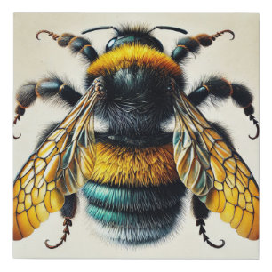 Bumblebee 120924IREF207 - Watercolor Faux Canvas Print