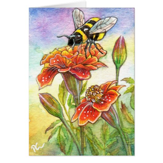 Bumblebee And Marigold Cards (Front)
