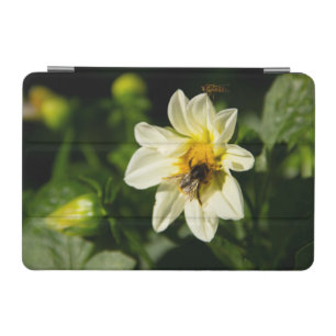 Bumblebee and white dahlia photo iPad mini cover
