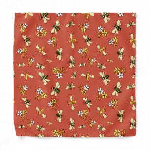 Bumblebee and Wildflower Storybook Pocket Square Bandana