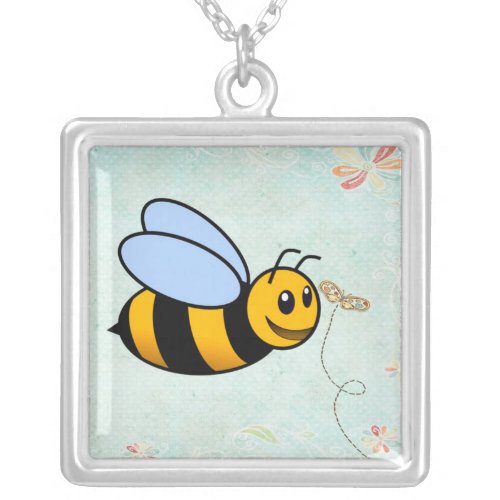 Bumblebee Animal Silver Necklace