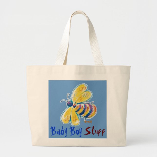 Bumblebee Baby Boy-x-large tote (Front)