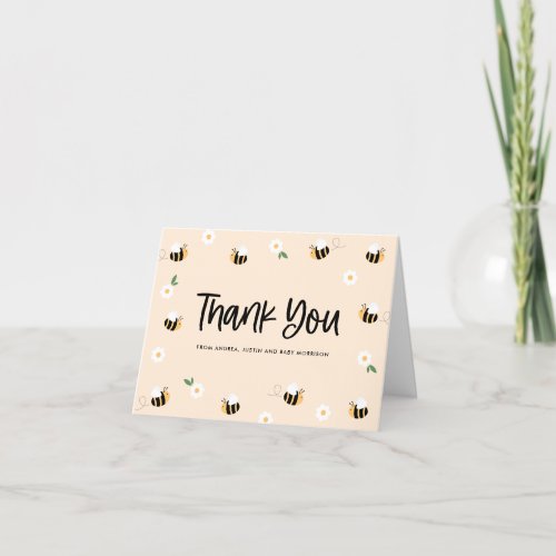 Bumblebee Baby Shower Blank  Thank You Card