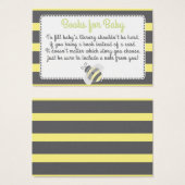 Bumblebee Baby Shower Book Request Card (Front & Back)
