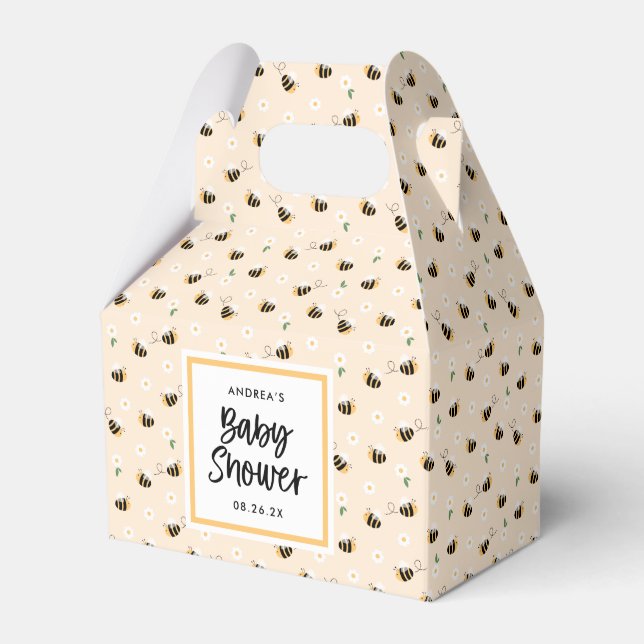 Bumblebee Baby Shower Favor Box (Front Side)