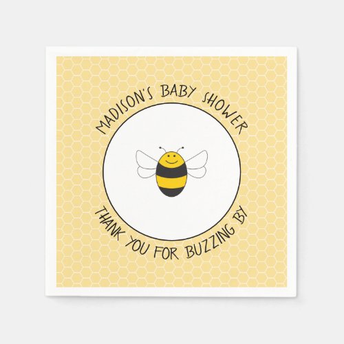 Bumblebee baby shower  napkins