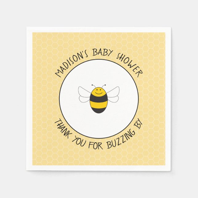 Bumblebee baby shower  napkins (Front)