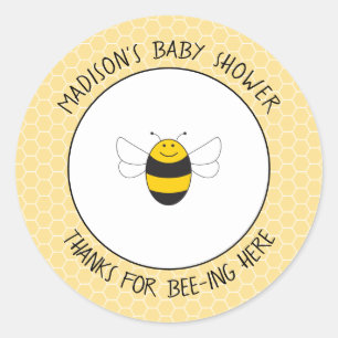 Bumblebee baby shower thank you stickers for favor